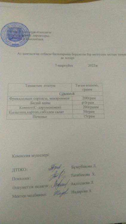 Ас мәзірі