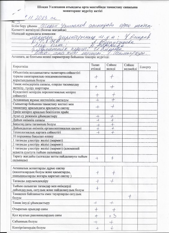 Мониторинг жүргізу актісі