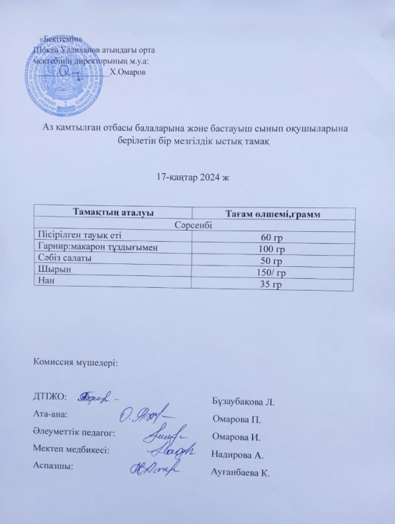 Ас мәзірі
