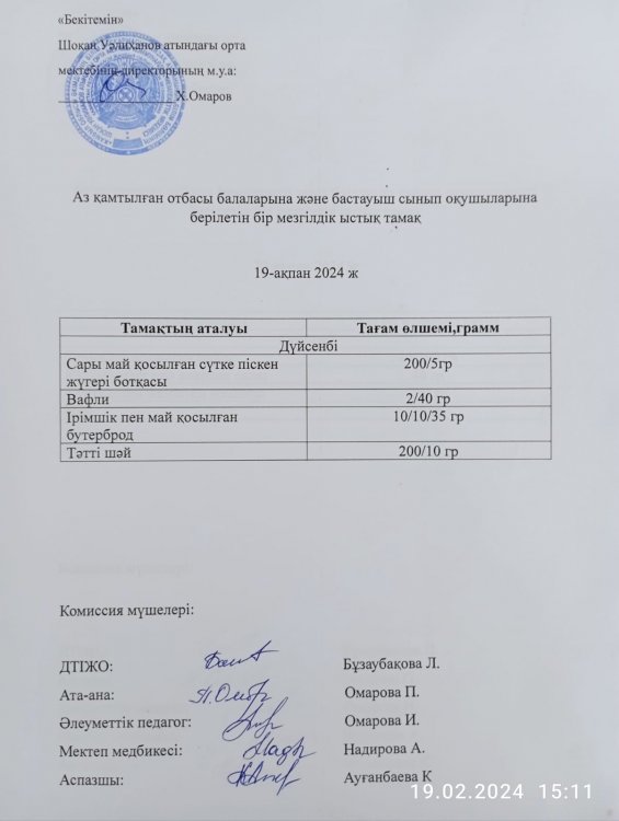 Ас мәзірі
