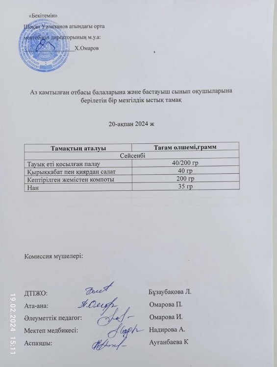Ас мәзірі