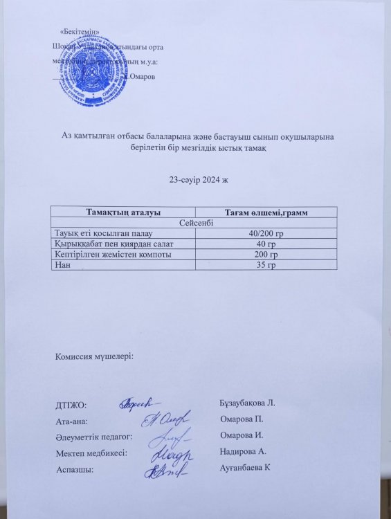 Ас мәзірі